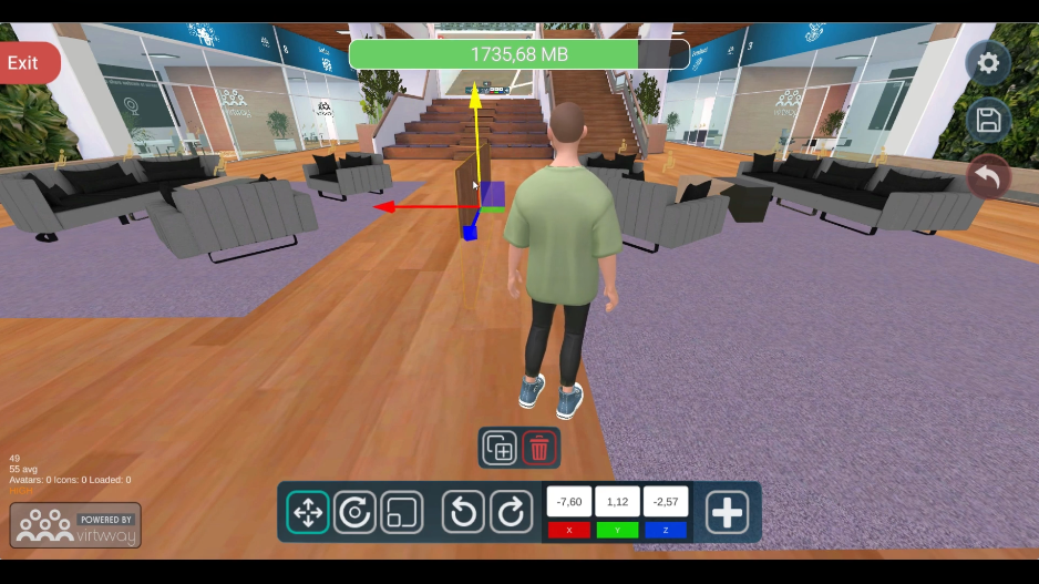 Virtway 3D Editor: Moving Objects