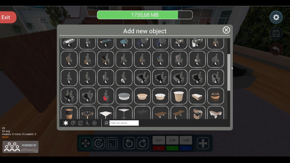 Virtway 3D Editor_Adding New Objects