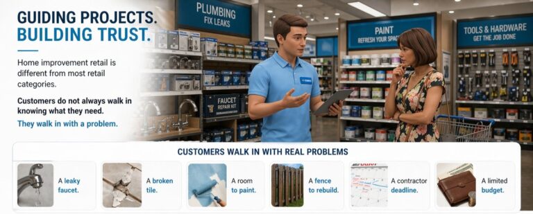 Home improvement retail training that reduces mistakes: Immersive AI roleplay for project-based selling, safety, and installation handoffs cover